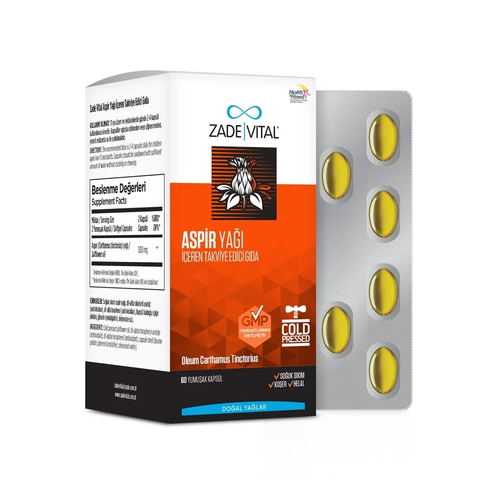Zade Vital Aspir Yağı 600 mg 60 Kapsül