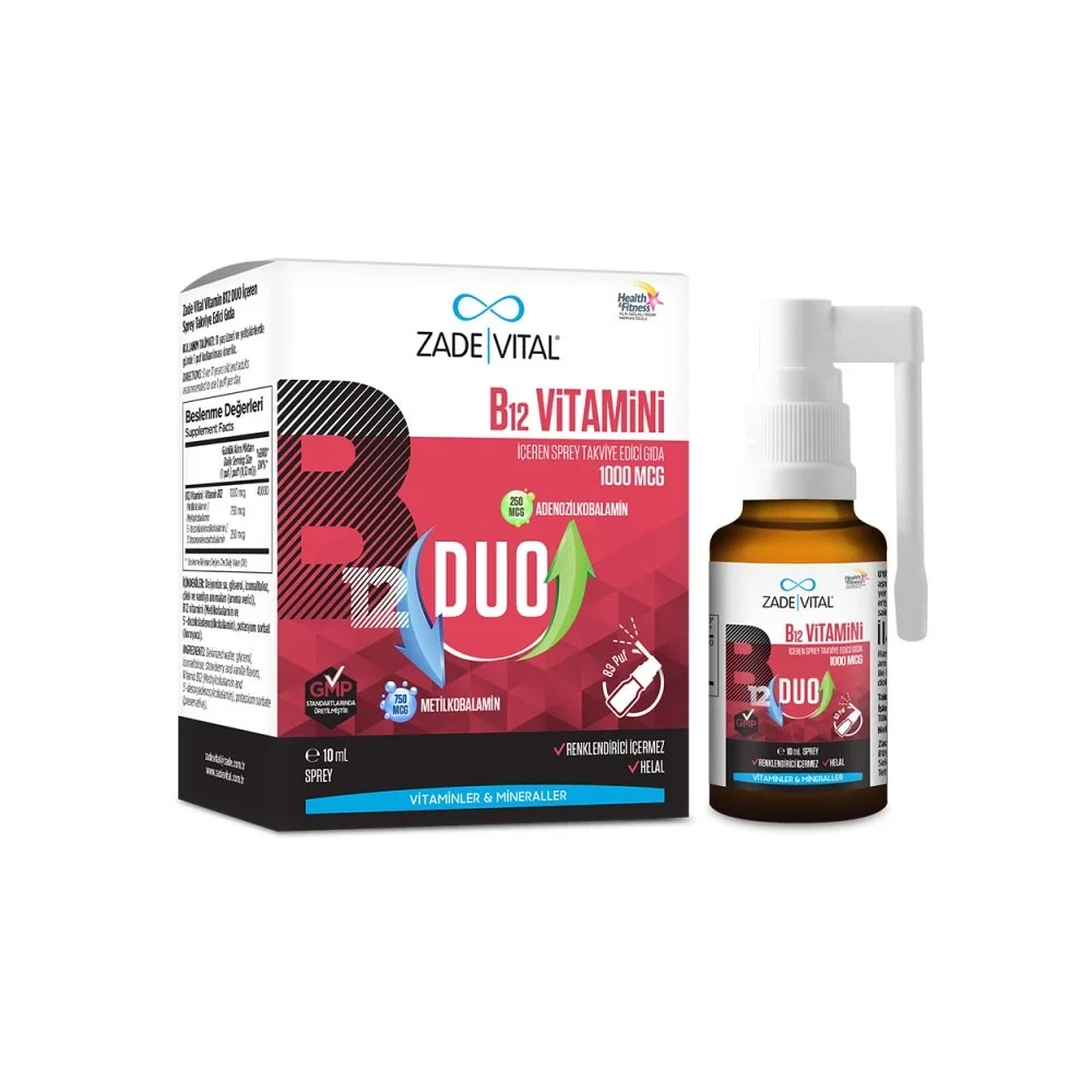 Zade Vital B12 Vitamini Duo 1000 mcg Sprey 10 ml