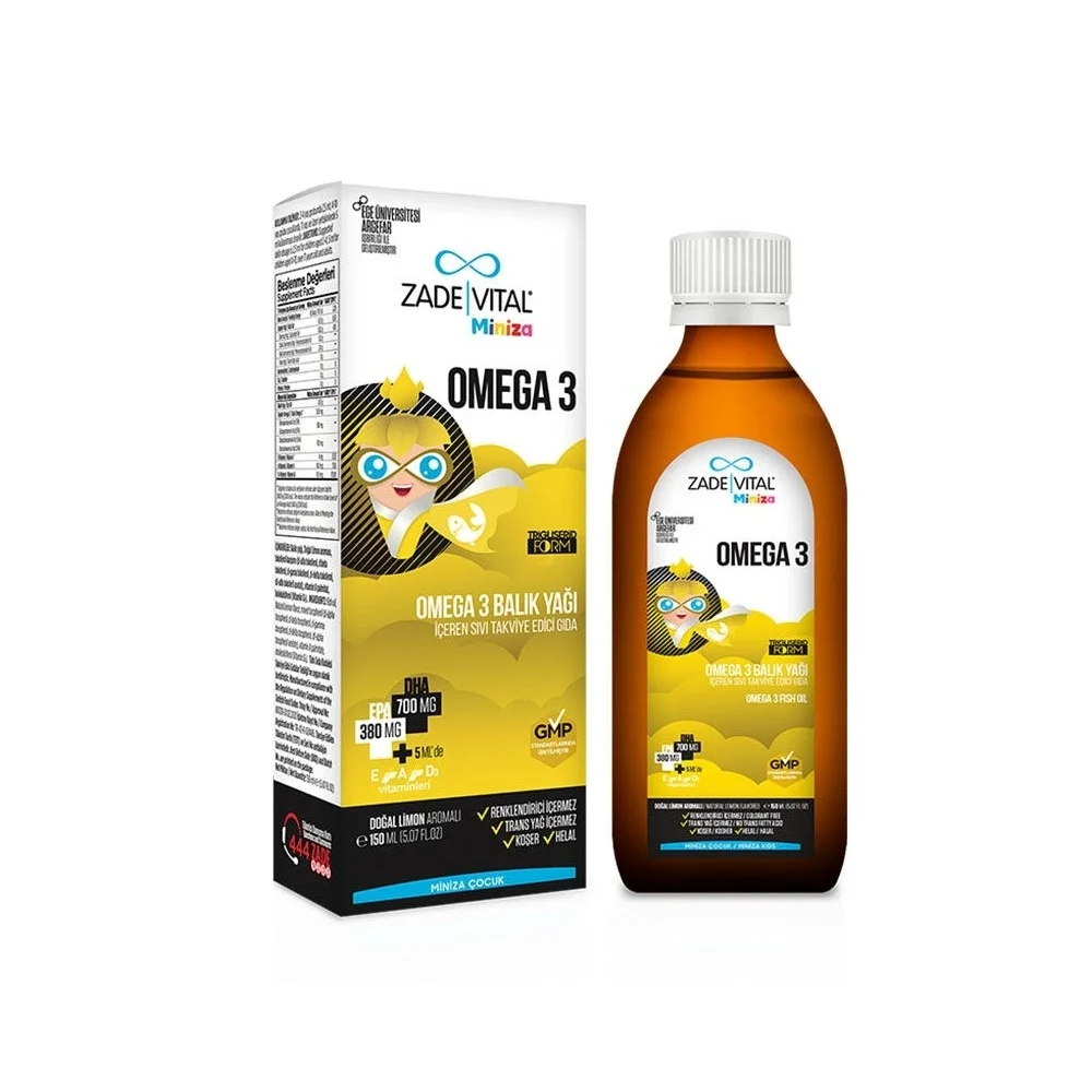 Zade Vital Miniza Omega-3 Balık Yağı 150 ml