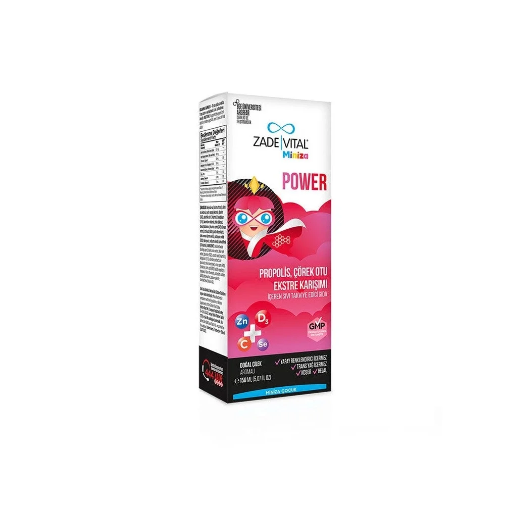 Zade Vital Miniza Power Propolis Çörek Otu Karışımı Şurup 150 ml