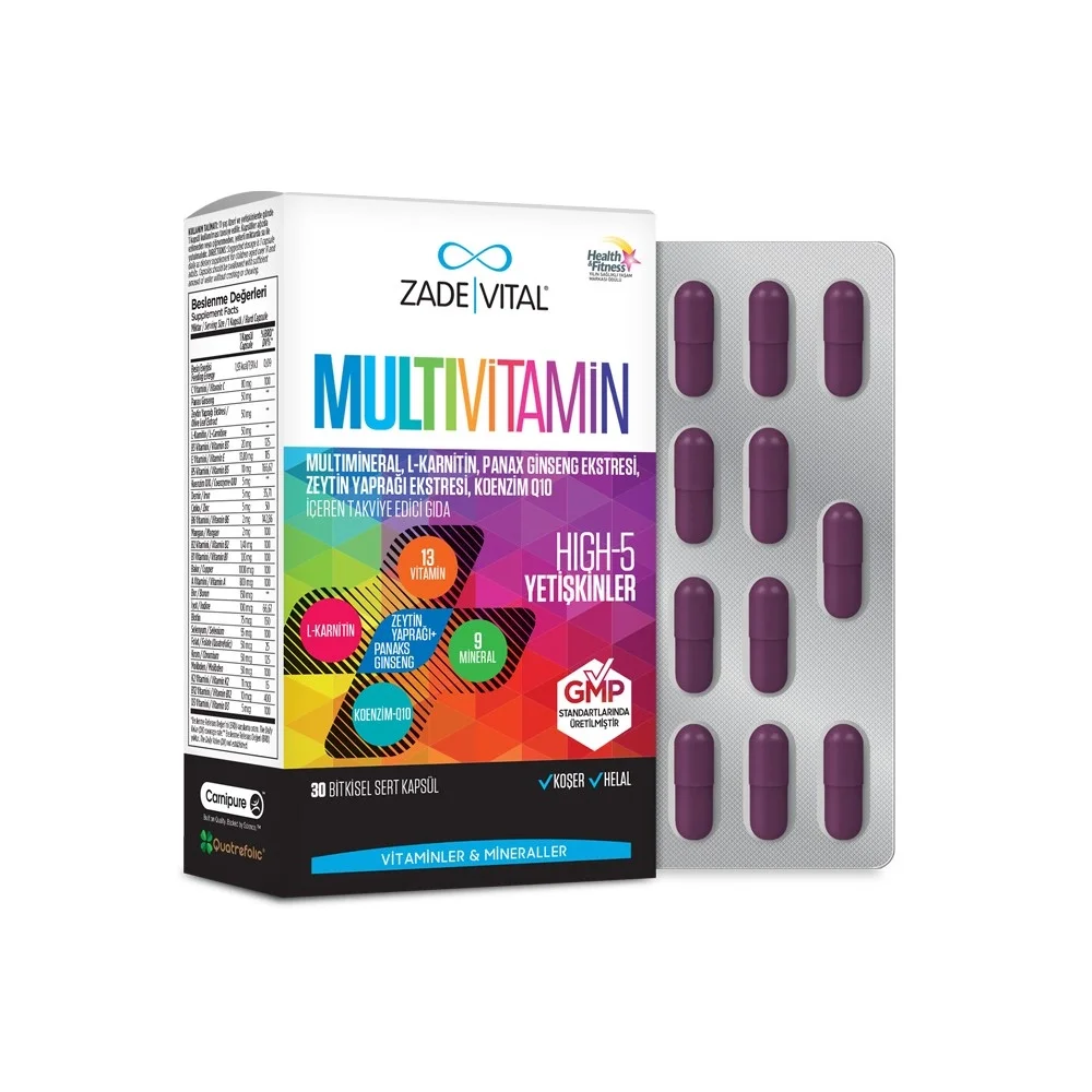 Zade Vital Multivitamin 30 Kapsül
