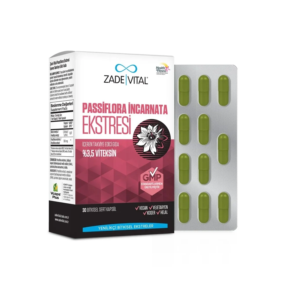 Zade Vital Passiflora 30 Kapsül