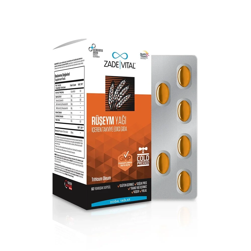 Zade Vital Ruşeym Yağı 500 mg 60 Kapsül