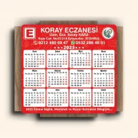 15x14 cm Eczanenize Özel 2025 Takvimli Magnet
