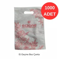 22.5x32 cm Küçük Boy Çiçek Desenli El Geçme Bez Torba 1000 adet