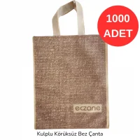 30*37cm Kulplu Hasır Desen Bez Torba 1000 adet