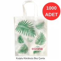 30*37cm Kulplu Hurma Yaprak Desen Bez Torba 1000 adet