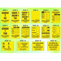 4 Farklı Tasarımda 20.000 Adet fosforlu Eczane Etiketi