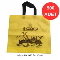 40x34x7cm Kulplu Körüklü İstanbul Desenli Bez Torba 500 adet