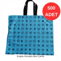 40x34x7cm Kulplu Körüklü Louis Bez Torba 500 adet