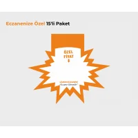 Eczanenize Özel Raf Önü Yıldız Turuncu 15 Adet