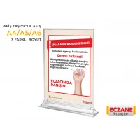 Ramazan Sigarayı Bırakma Destek Afişi + Pleksi Afiş Taşıyıcı