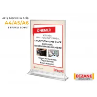 Ramazan’da Güvenli Oruç Afişi + Pleksi Afiş Taşıyıcı