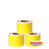 İlaç Tarif Etiketi (12.000 Adet) 40mm X 60mm Sarı Zemin Etiket