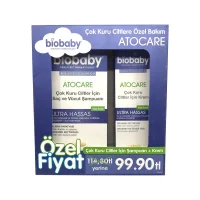 Biobaby Kuru ve Atopik Ciltler İçin Şampuan 300 ml + Krem 100 ml (Özel Fiyat Etiketli)
