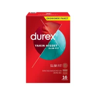 Durex Yakın Hisset Slim Fit Prezervatif 16lı