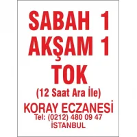 Eczane Etiketi Kod2 Beyaz