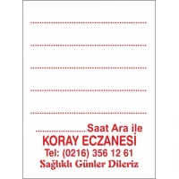 Eczane Etiketi Kod4 Beyaz