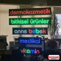 Eczane Satış Ürünleri Vitrin Tabelası 5Lİ
