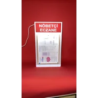 Eczane Vitrin içi Işıklı Nöbetçi Eczane Panosu