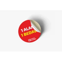 Eczanenize Özel 100 adet 4x4cm 1 Alana 1 Bedava Etiketi