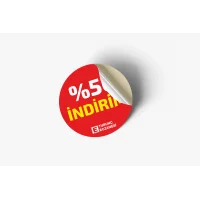 Eczanenize Özel 100 adet 4x4cm %50 İndirim Etiketi