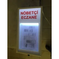 Işıklı Eczane Nöbet Levhası, Alüminyum Fırın Boyalı Kasa