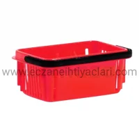 Kırmızı Küçük Eczane Alışveriş Sepeti - 7LT 5 Adet