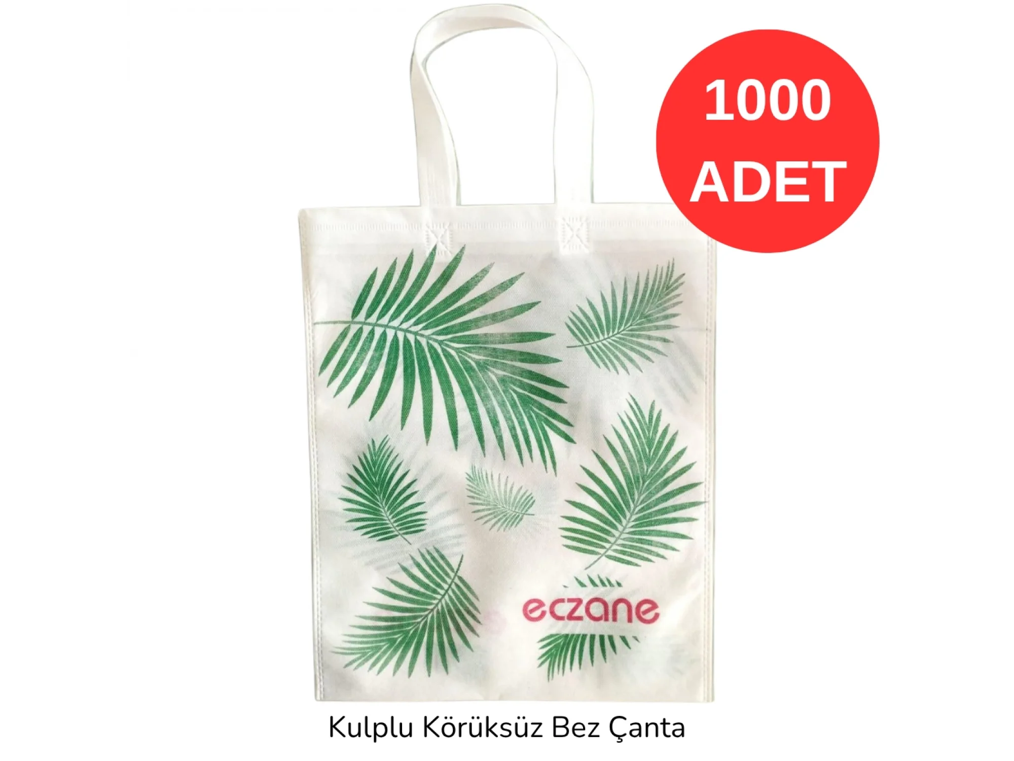 30*37cm Kulplu Hurma Yaprak Desen Bez Torba 1000 adet