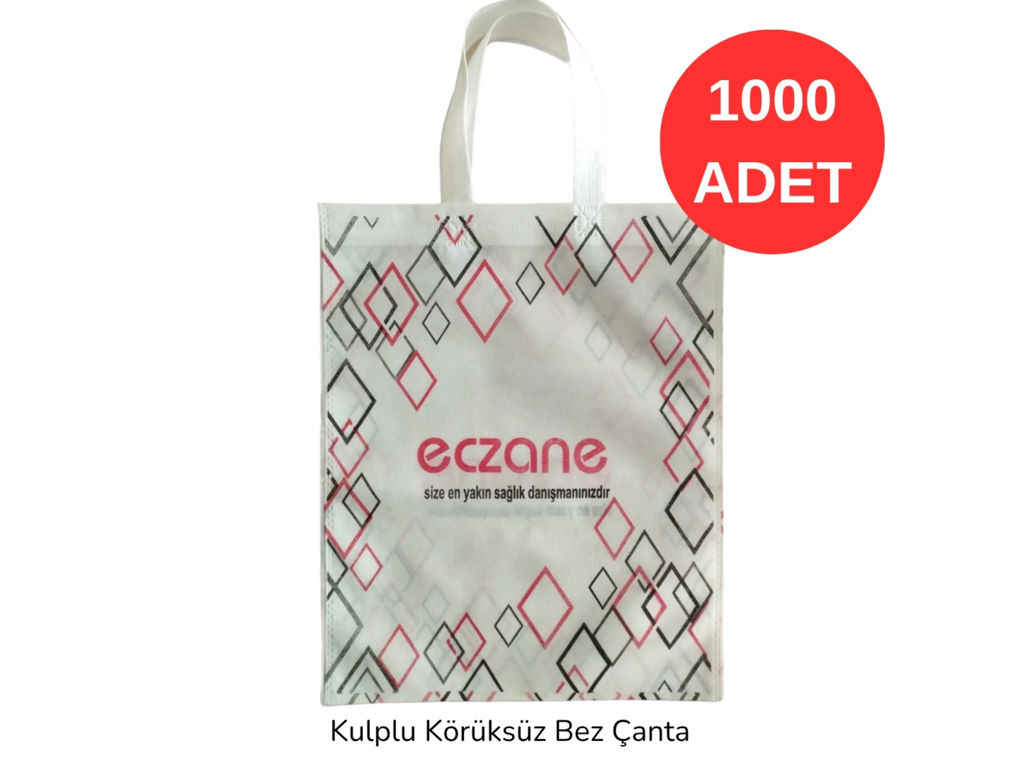 30*37cm Kulplu Zincir Desen Bez Torba 1000 adet