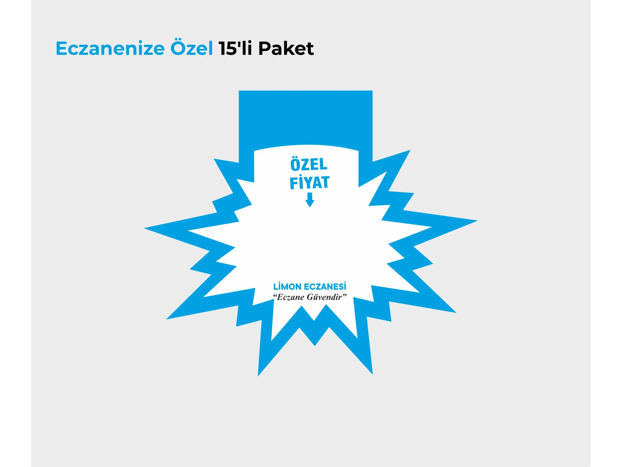 Eczanenize Özel Raf Önü Yıldız Mavi 15 Adet