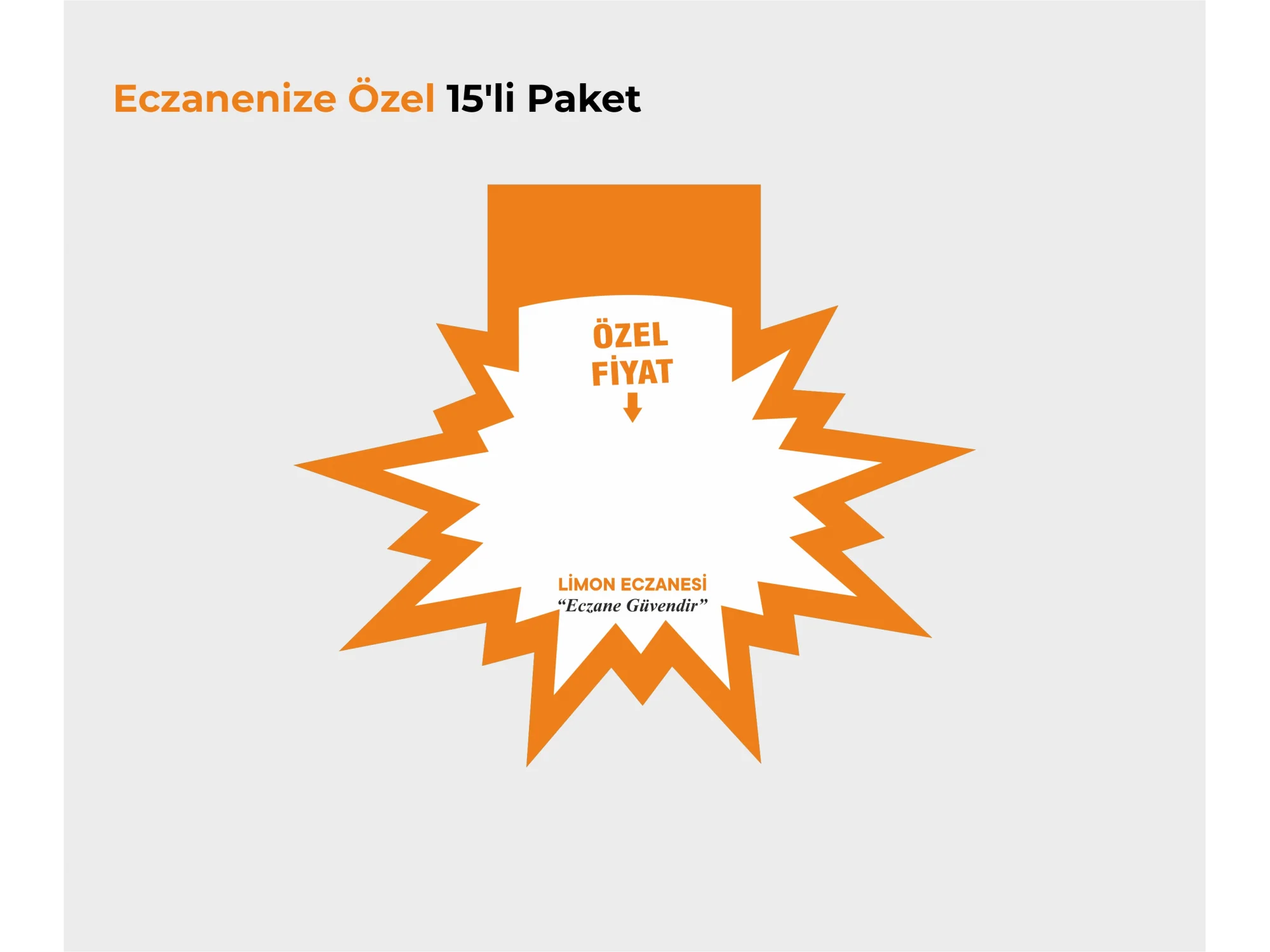 Eczanenize Özel Raf Önü Yıldız Turuncu 15 Adet