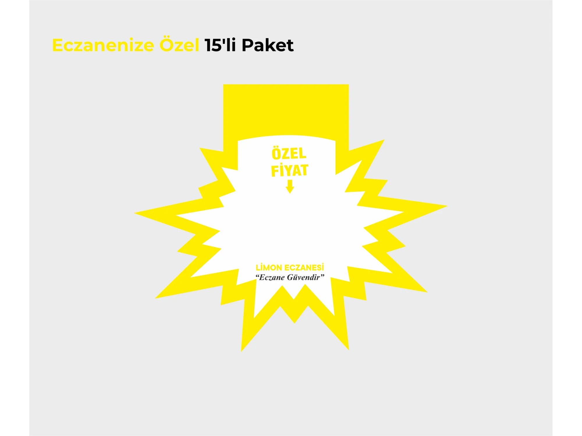 Eczanenize Özel Raf Önü Yıldız Sarı 15 Adet