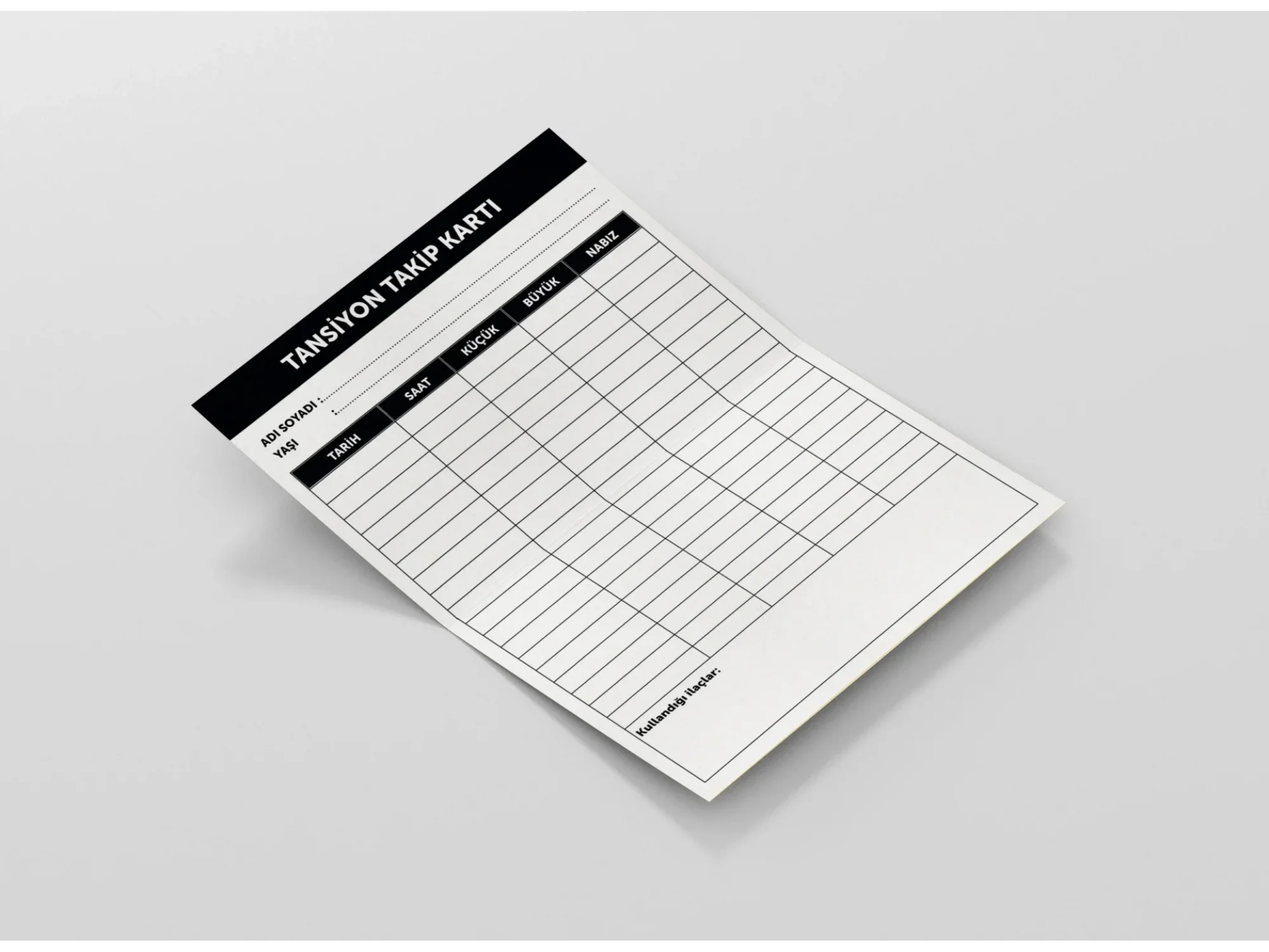 Tansiyon Takip Kartı No:114