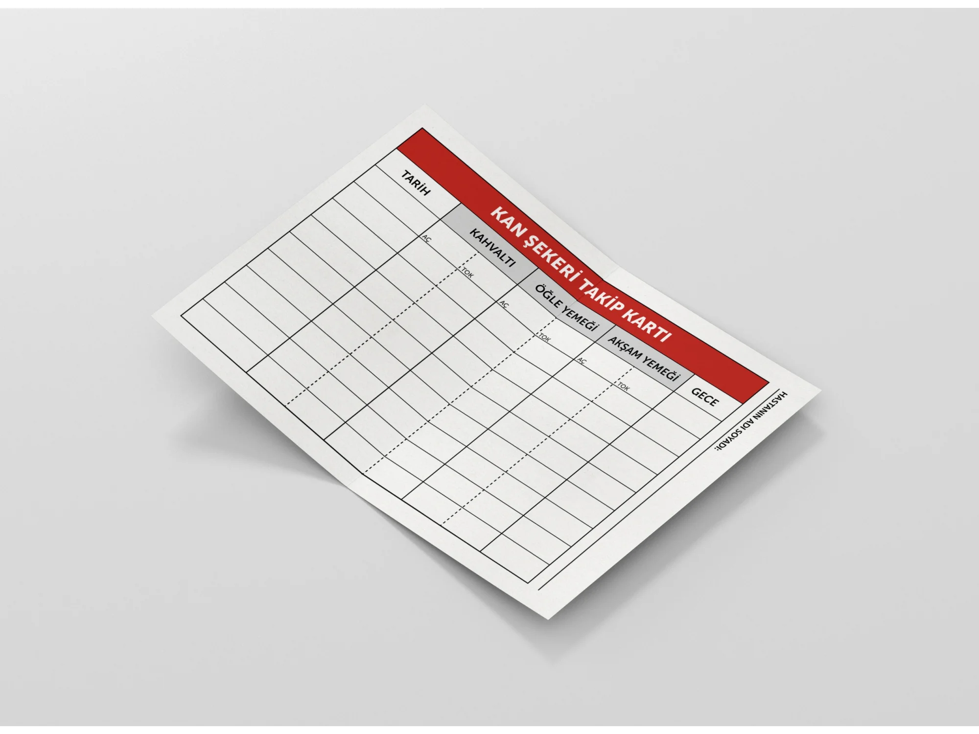 Kan Şekeri Takip Kartı No:122