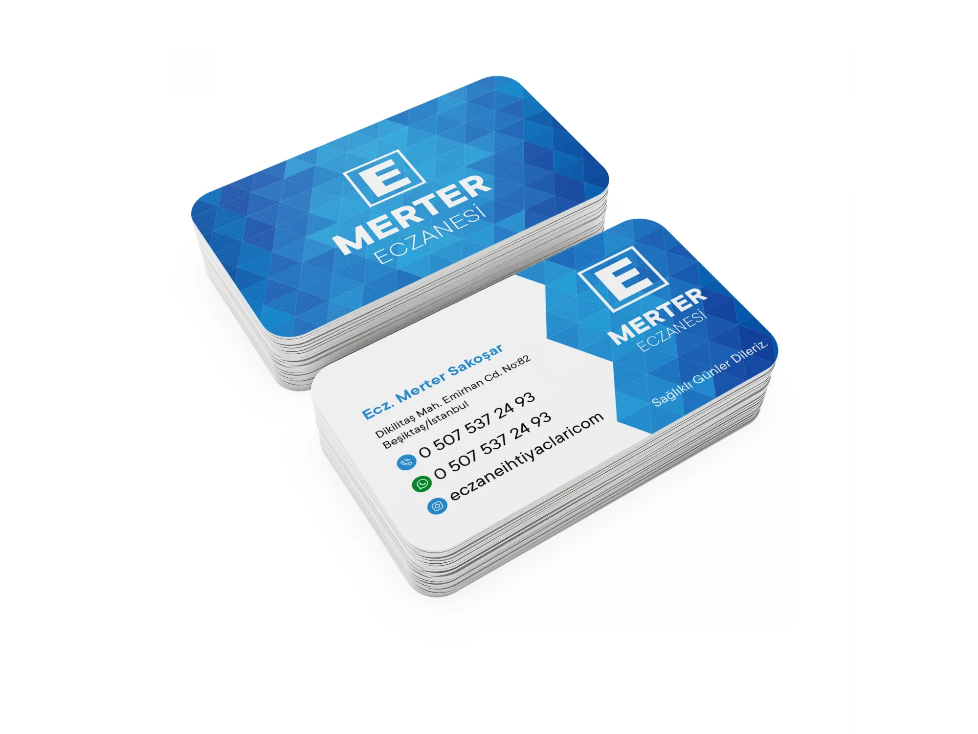 Kalın Gramajlı Eczane Kartvizit No:114 1000 Adet