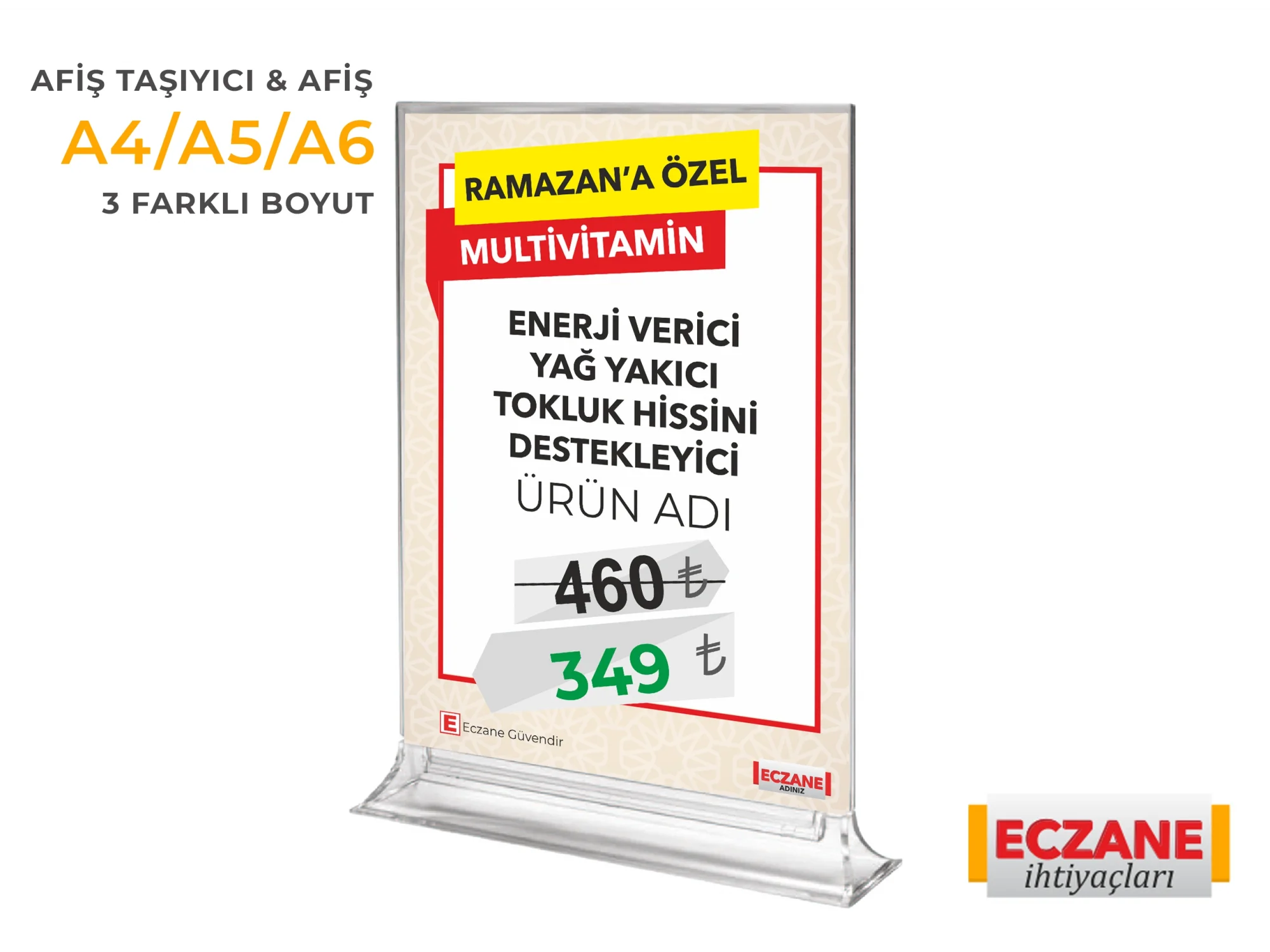 Ramazan Enerji & Form Destek Afişi + Pleksi Afiş Taşıyıcı