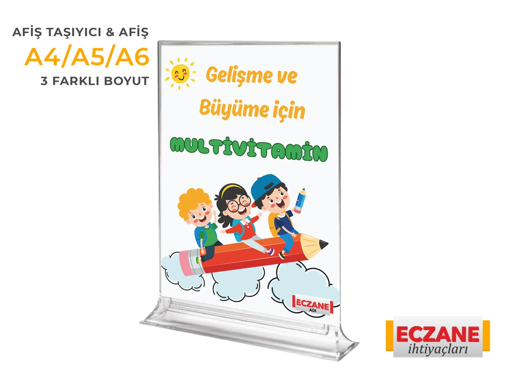 Gelişim & Büyüme Destek Afişi + Pleksi Afiş Taşıyıcı