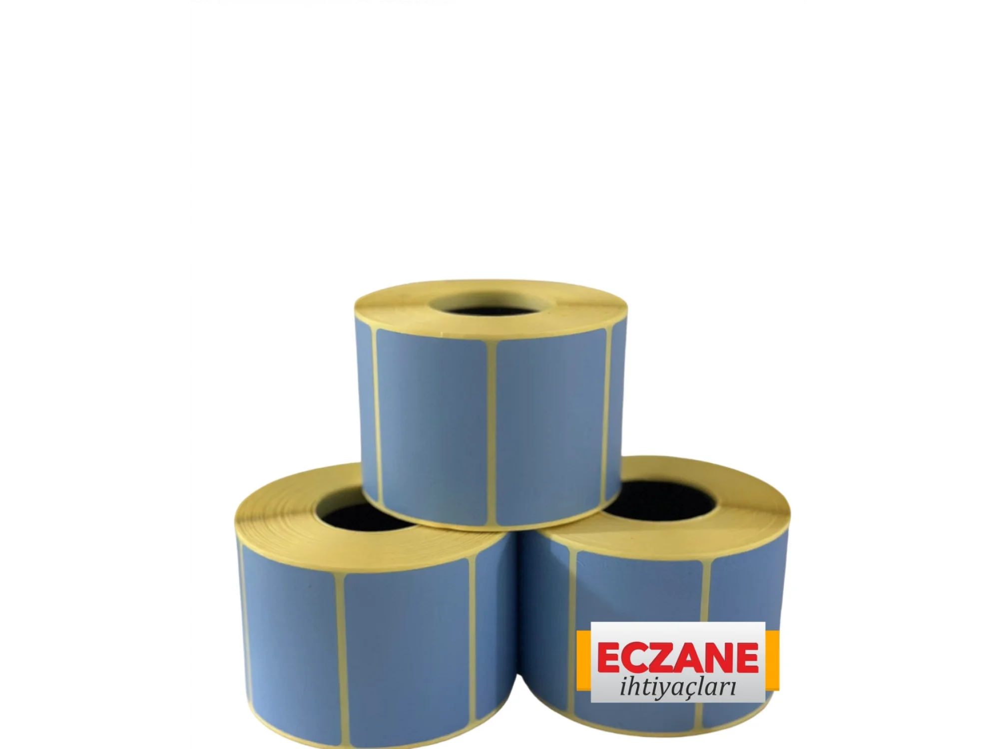 İlaç Tarif Etiketi (12.000 Adet) 40mm X 60mm Bebek Mavisi Zemin Etiket