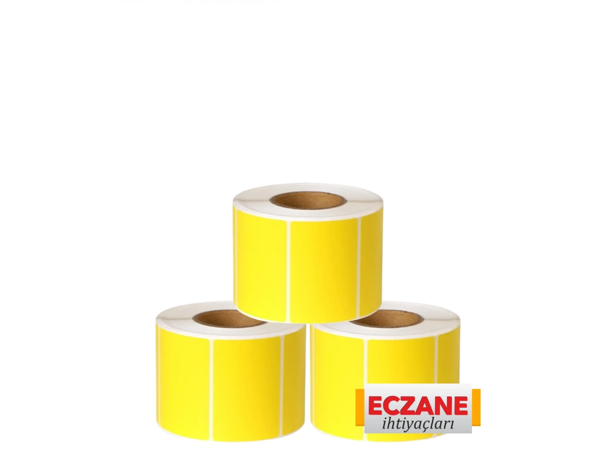 İlaç Tarif Etiketi (12.000 Adet) 40mm X 60mm Sarı Zemin Etiket