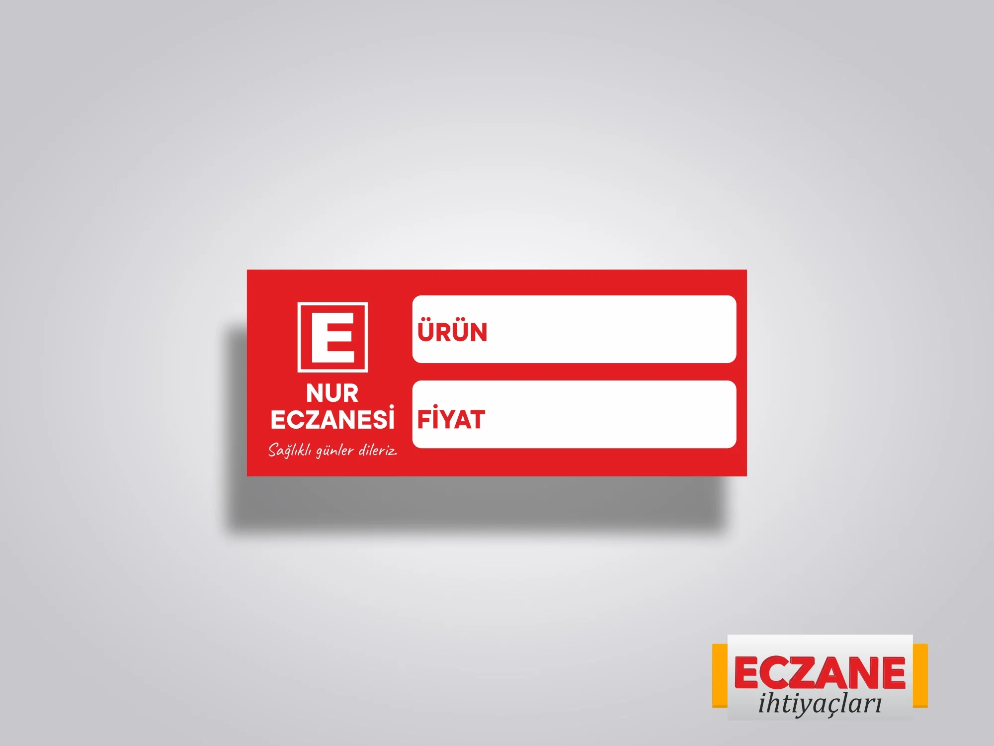 Eczanenize Özel Raf Etiketi Kırmızı - 200 Adet