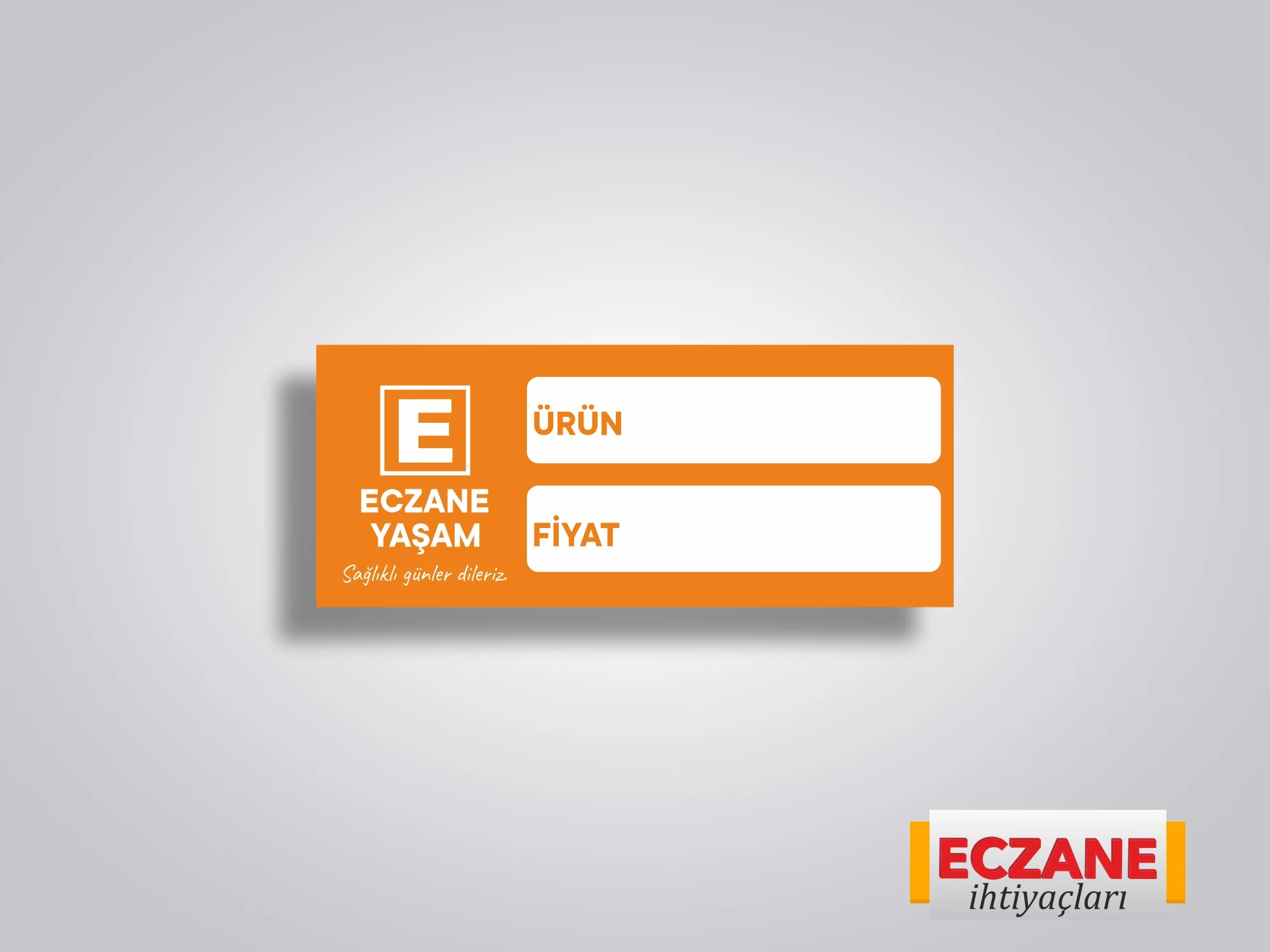 Eczanenize Özel Raf Etiketi Turuncu - 200 Adet