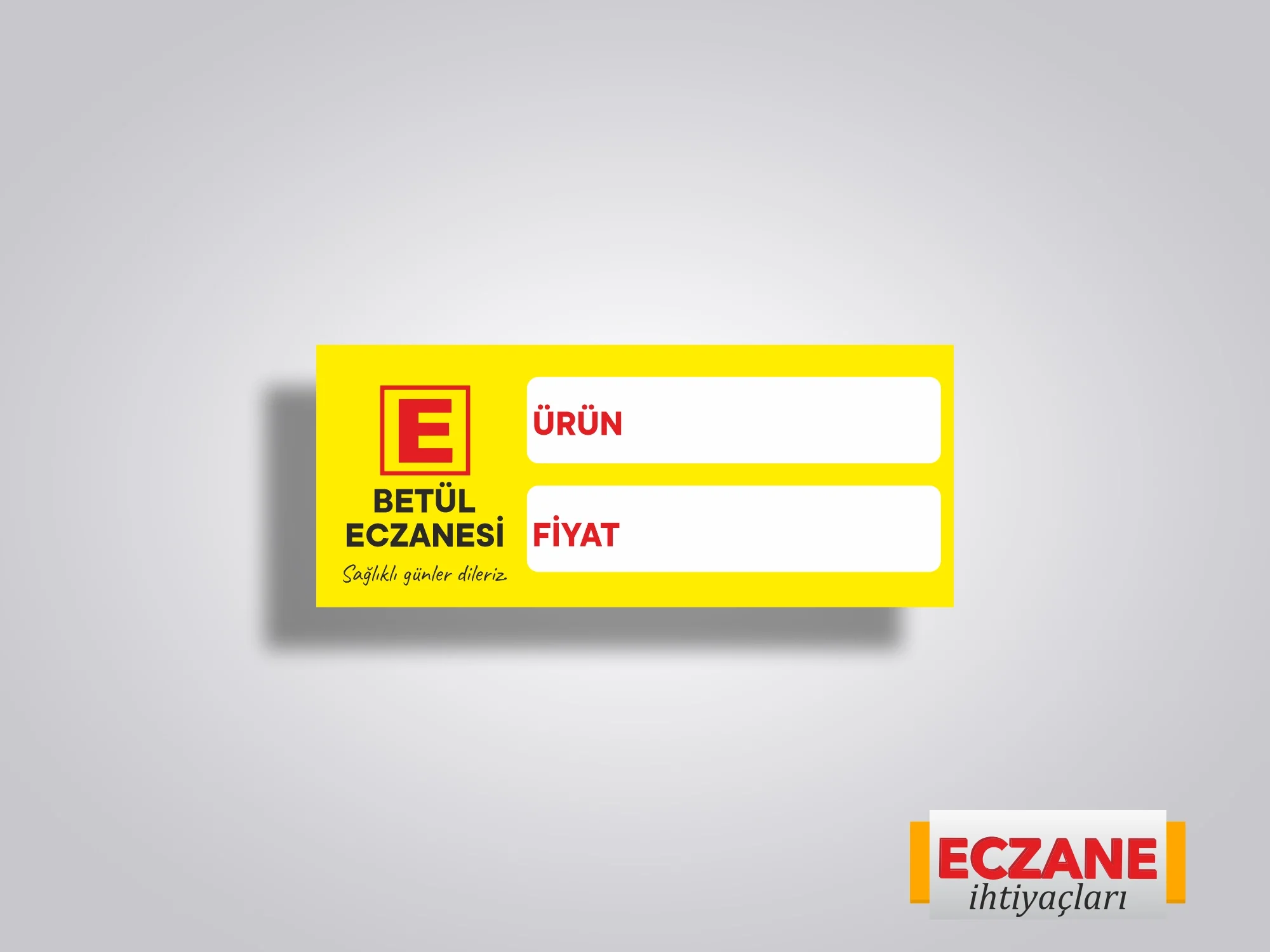 Eczanenize Özel Raf Etiketi Sarı - 200 Adet