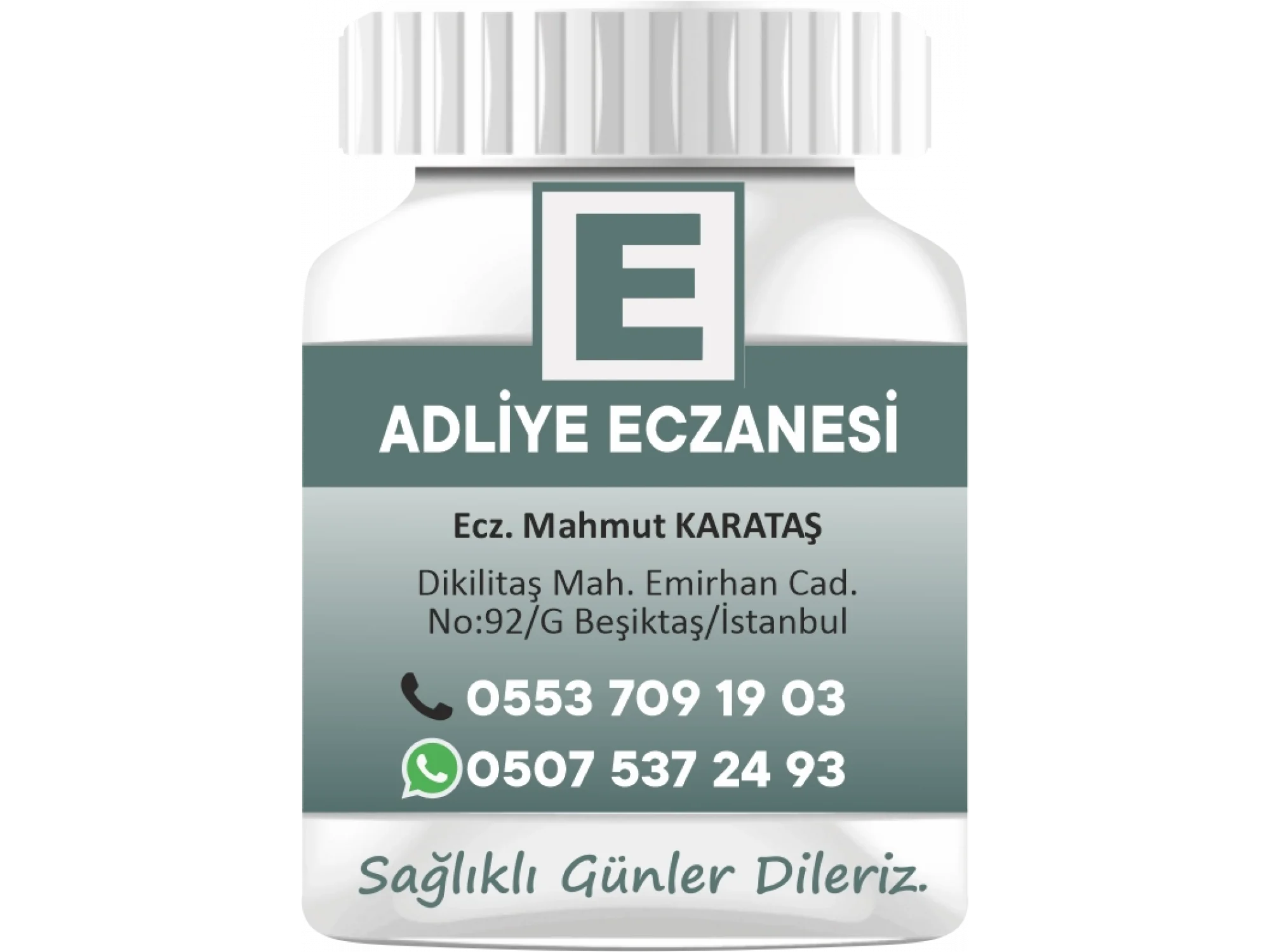 İlaç Şişesi Orman Yeşili  - 1000 Adet