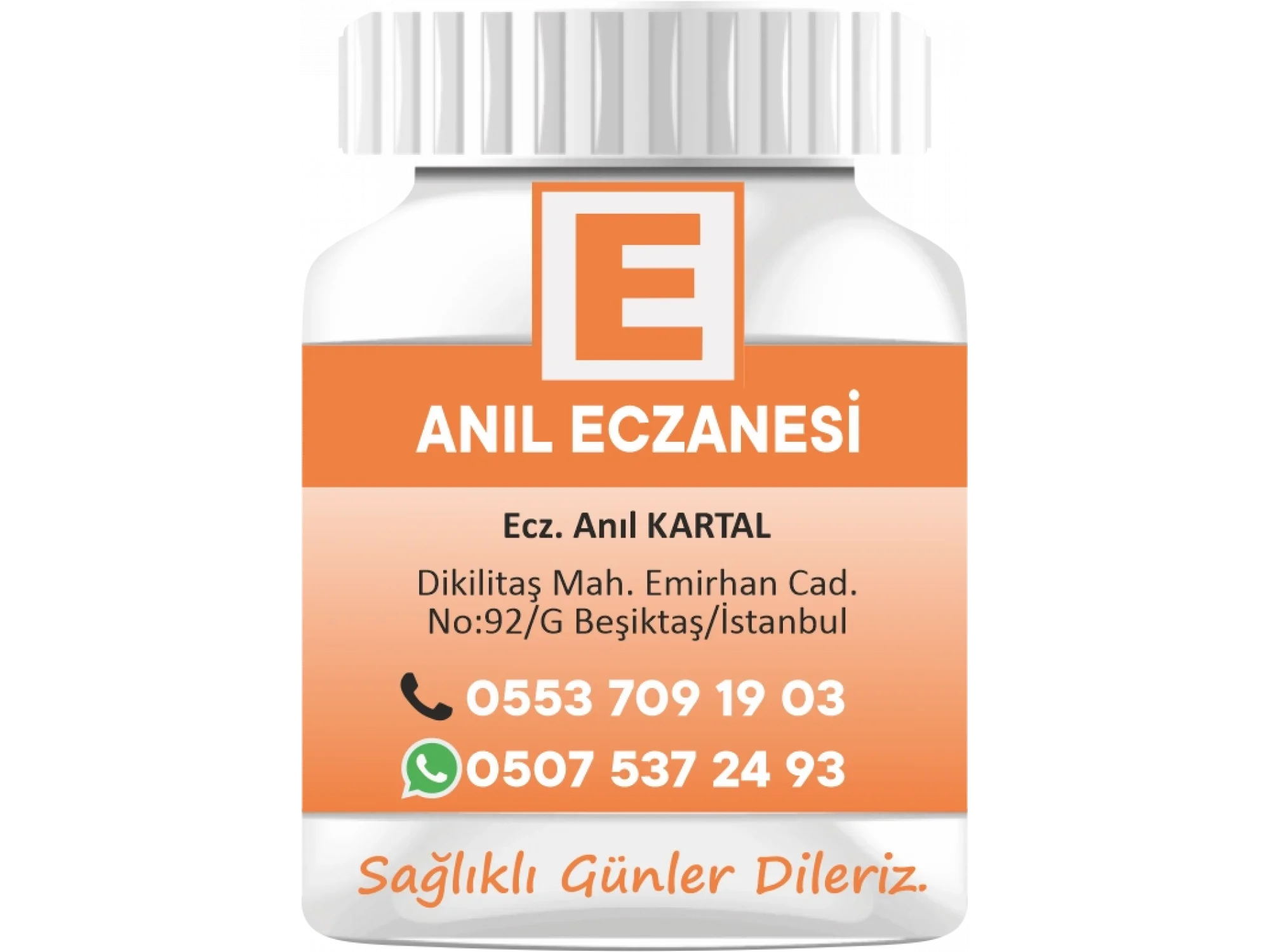 İlaç Şişesi Sonbahar Turuncusu - 1000 Adet