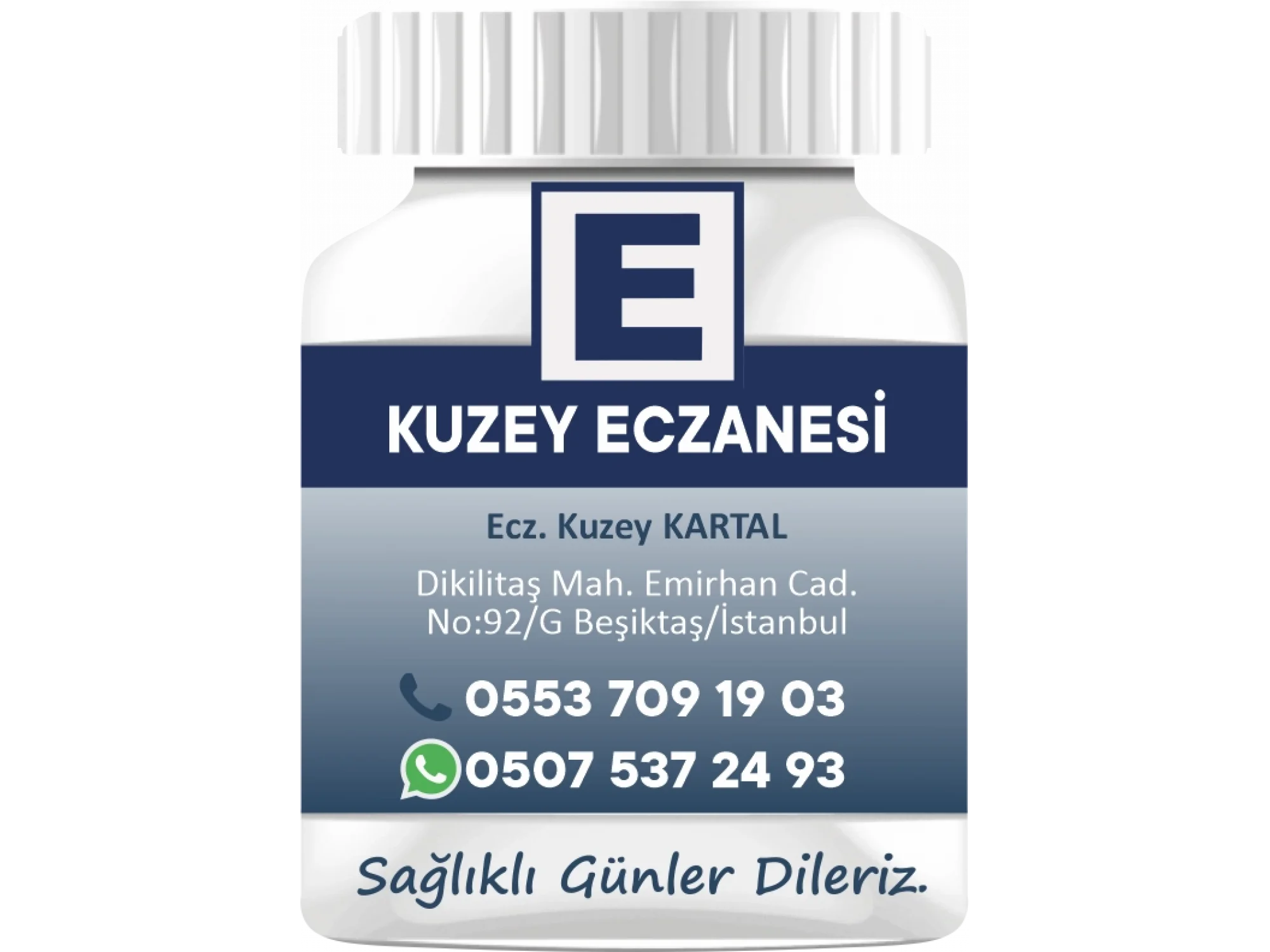 İlaç Şişesi Gece Mavisi  - 1000 Adet