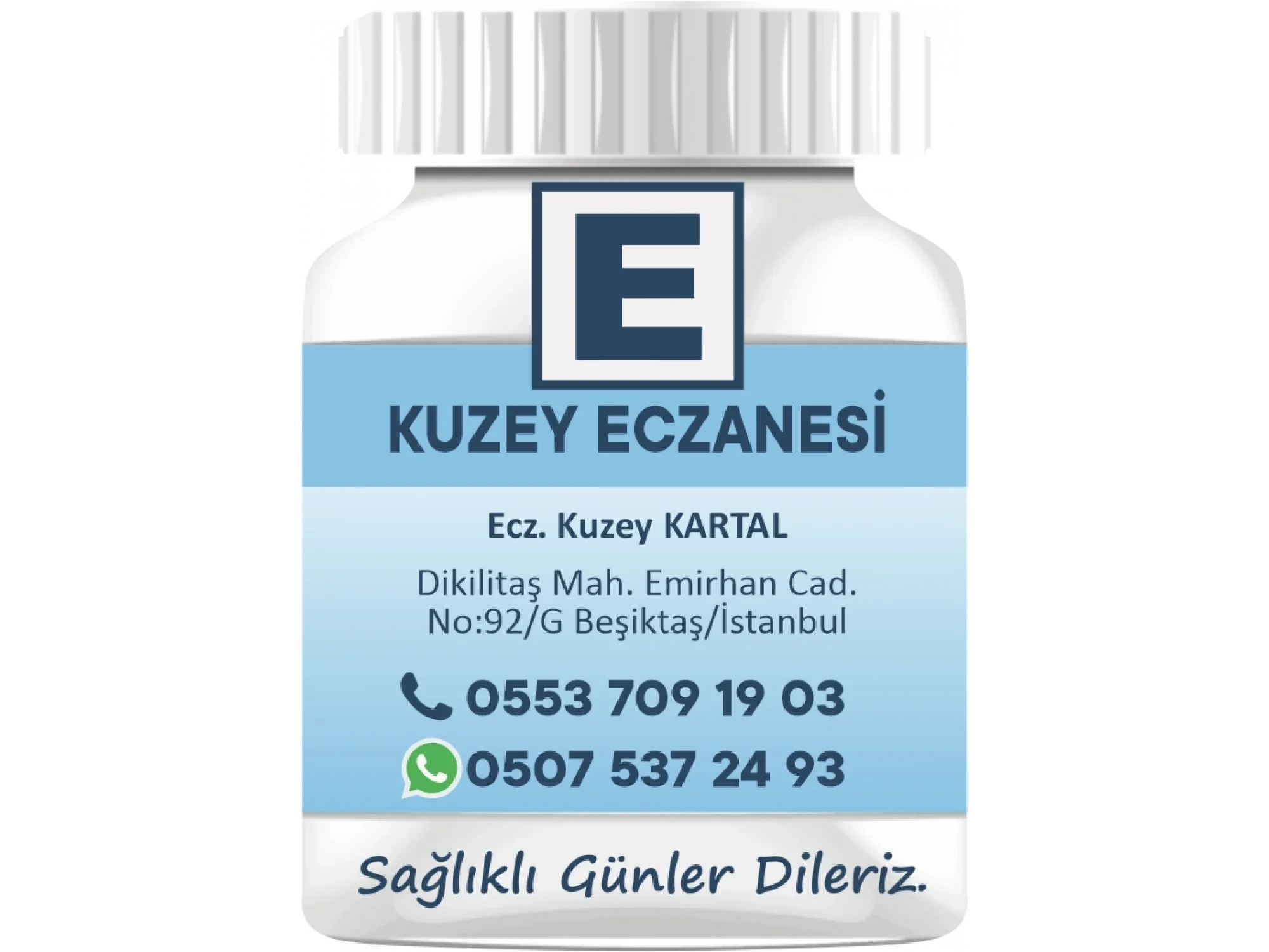 İlaç Şişesi Gök Mavisi  - 1000 Adet