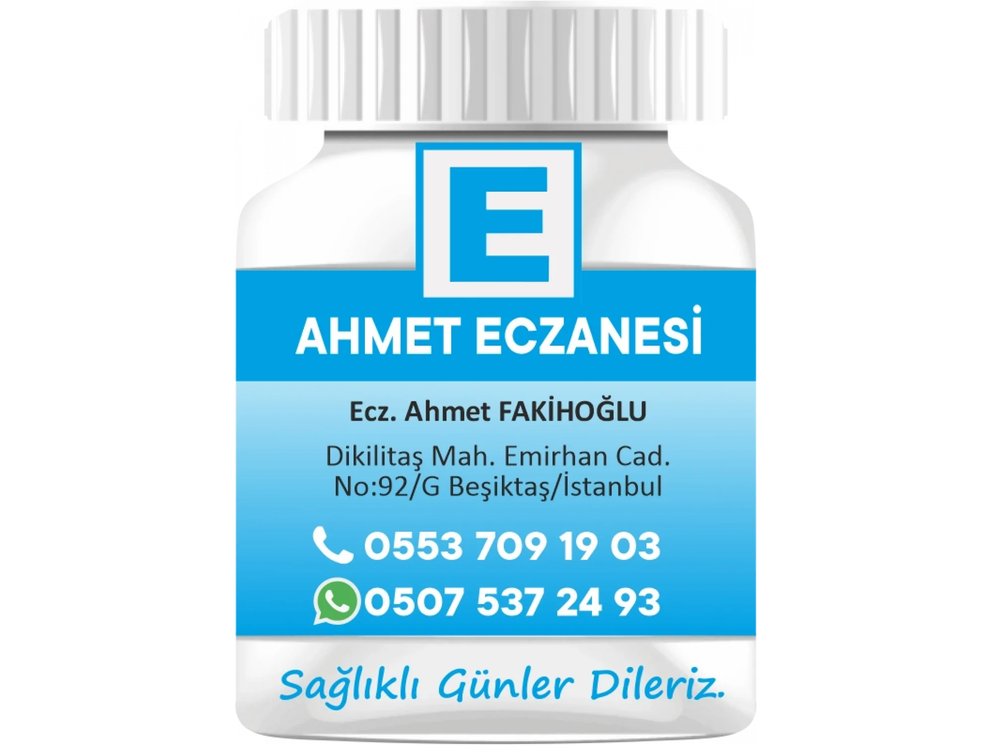 İlaç Şişesi Bebek Mavisi - 1000 Adet