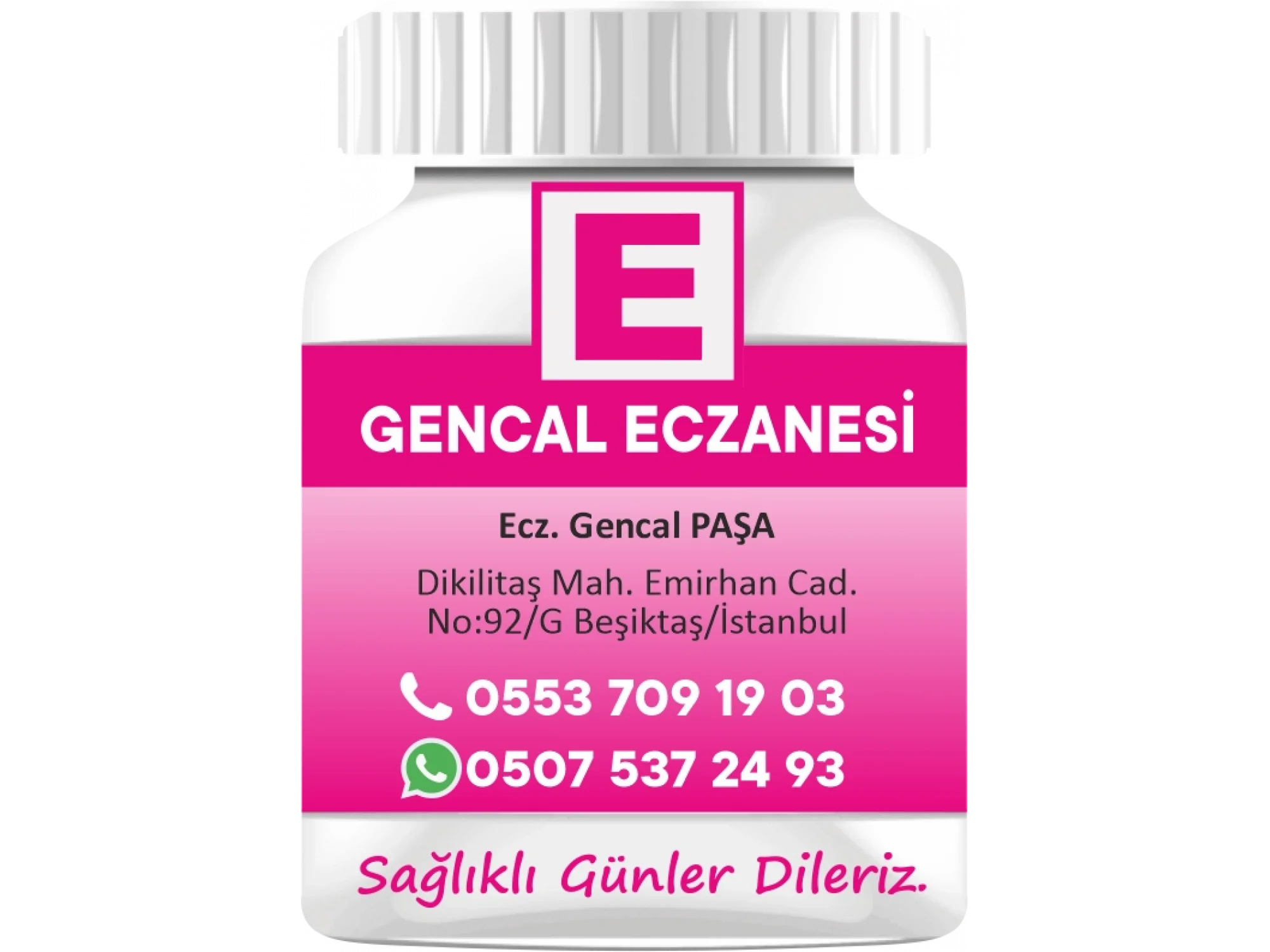 İlaç Şişesi Magenta - 1000 Adet