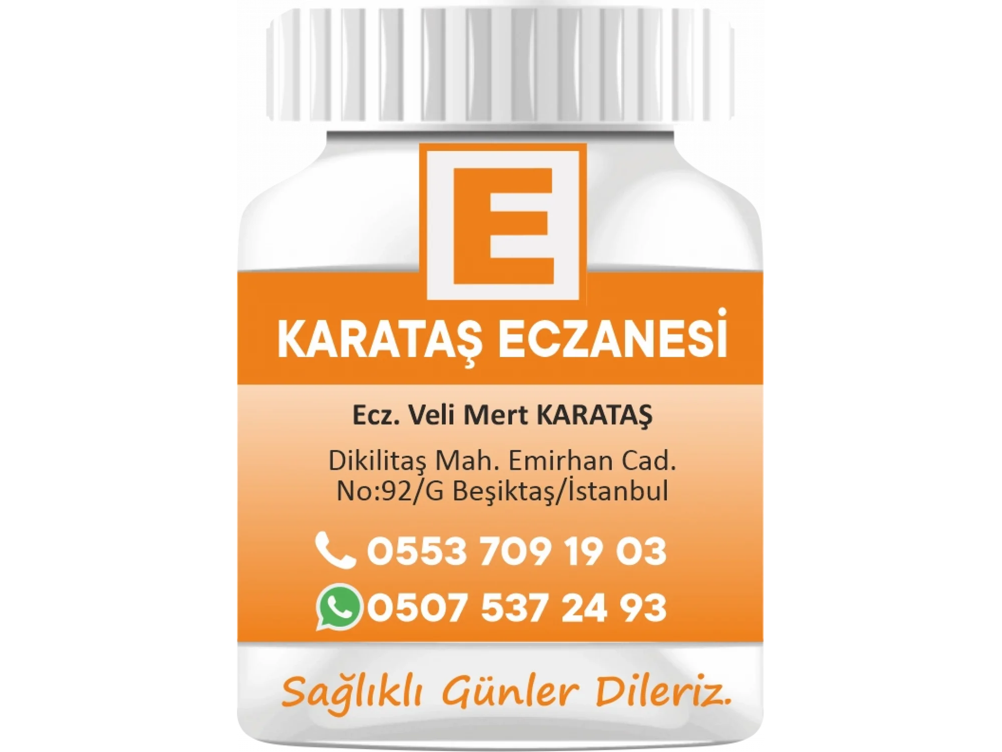 İlaç Şişesi Turuncu - 1000 Adet